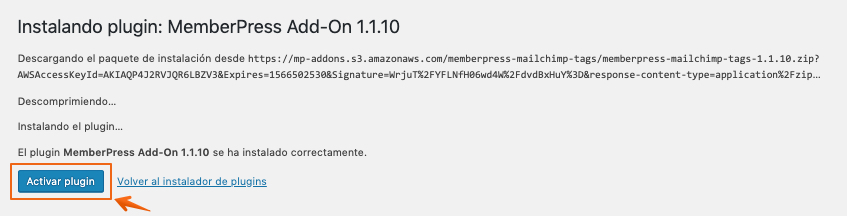 Activar MailChimp en MemberPress