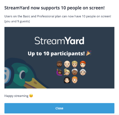 Novedades StreamYard