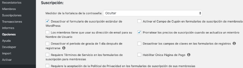 Configuración del checkout estándar de MemberPress