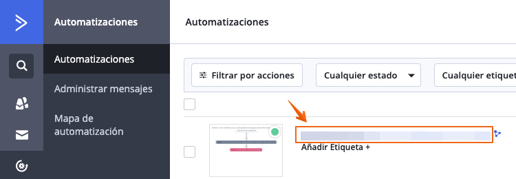 Cómo editar una automatización en Active Campaign