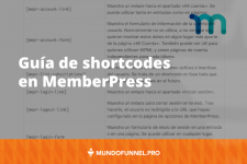 Guía de shortcodes en MemberPress