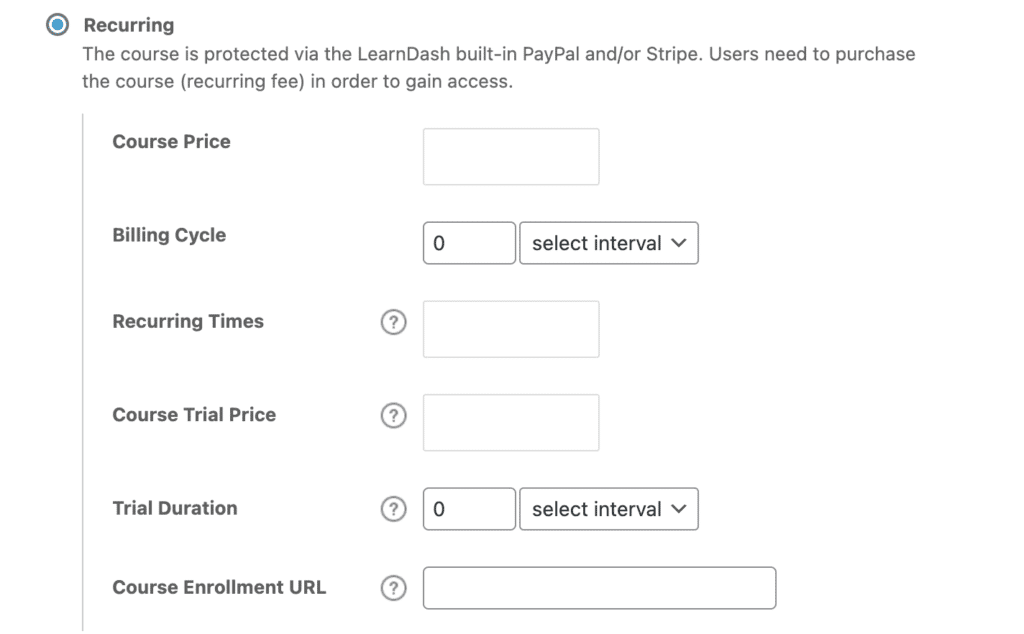 Pagos recurrentes en LearnDash 3.6