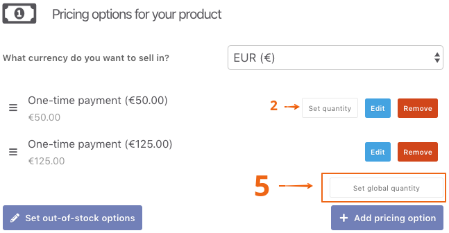 Limitar cantidad de producto a la venta