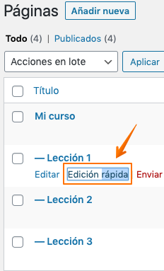 Marcar lección como completable en WPComplete