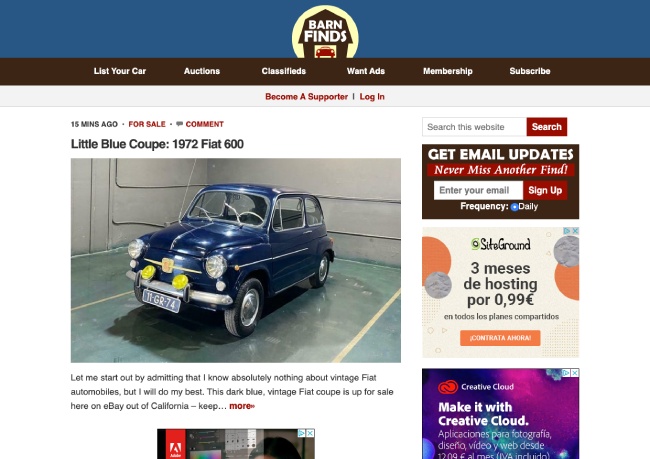 Membresía sobre compraventa de coches clásicos