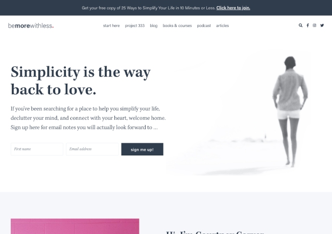 Membresía sobre minimalismo