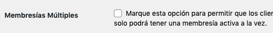 Membresías Múltiples