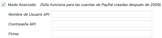 Activar modo avanzado de cuenta PayPal