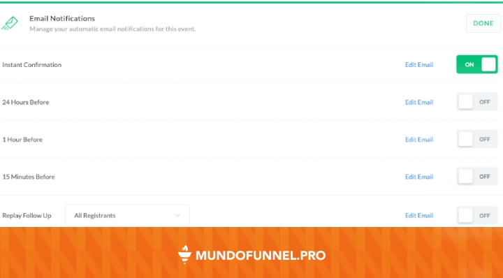 Notificaciones en Demio