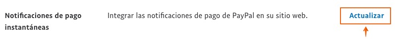 Configurar notificaciones de pago instantáneas