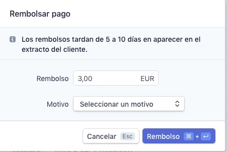Cómo reembolsar un pago parcial en Stripe