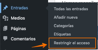 Restringir el acceso a todas las entradas con RCP