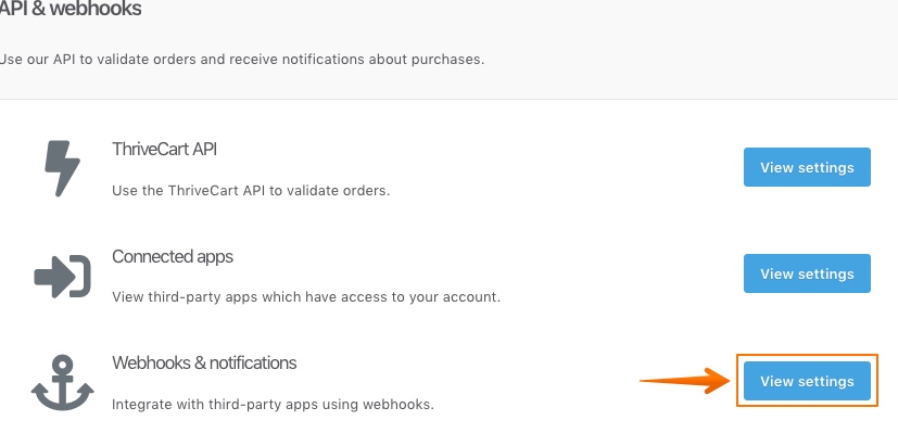 Webhooks en ThriveCart