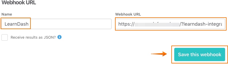 Configurar webhook de LearnDash en ThriveCart